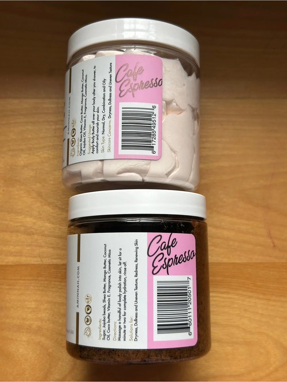 Café Espresso Whipped Body Butter and Scrub Set - Bundle New!